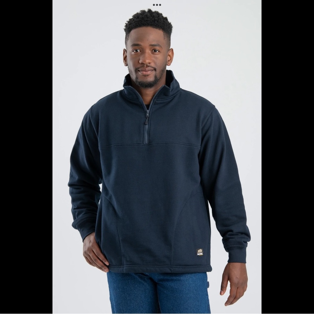 Berne Thermal Lined Quarter Zip-Navy